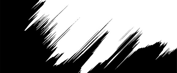 Vector black overlay monochrome grunge texture brush stroke	