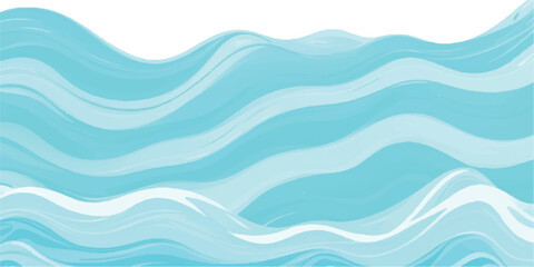 Fototapeta premium Tranquil watercolor sea texture featuring light blue and green hues. Hand-painted abstract art perfect for backgrounds, invitations, and creative projects. 