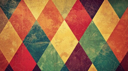 Vintage Geometric Diamond Pattern Background