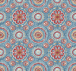 Seamless block print and Abstract Pattern for Textile and Surface Design