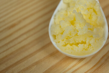 Ghee Butter In A Spoon Copy Space for Text