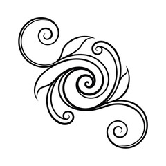 swirl scrolls ornament