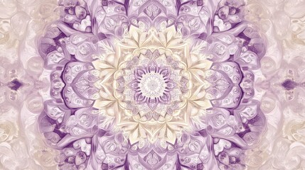 Abstract symmetrical floral mandala pattern