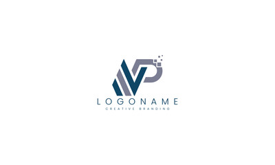Minimalist VP Logo for Branding and Identity.