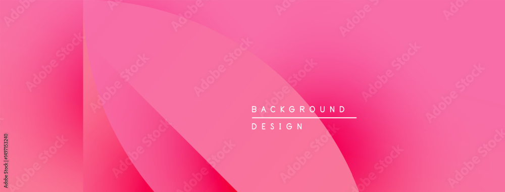 Aufkleber Abstract pink gradient background. Overlapping layers create dynamic visual effect. Text reads background design. Simple, modern aesthetic.
