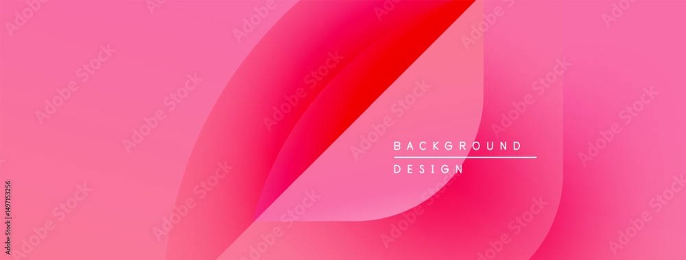 Aufkleber Abstract pink background. Gradient shapes overlap, creating dynamic visual effect. Text reads background design. Modern, minimalist style.