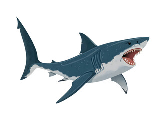 Obraz premium Great white shark isolated