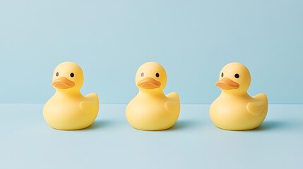 Three Yellow Rubber Ducks.