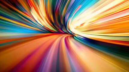 Fototapeta premium Abstract vibrant colorful motion blur tunnel. Possible use Background graphic design