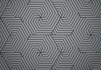 Abstract geometric pattern with stripes, lines. Seamless vector background. Gray and black ornament. Simple lattice graphic design