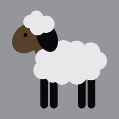 vector illustration of sheep, sheep icon