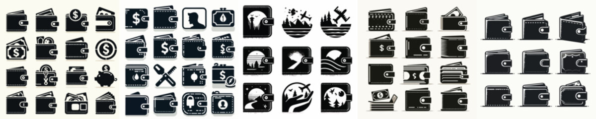 Vector silhouette of wallet