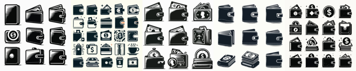 Vector silhouette of wallet