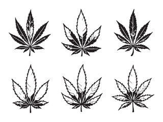 Fototapeta premium Simple Cannabis Outline