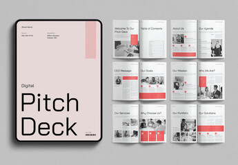 Digital Pitch Deck Brochure Layout Design Template