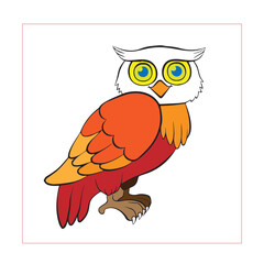 Owl single Vector Image