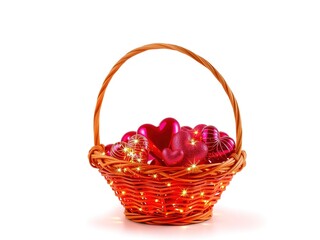 Adorn Your Abode: Sparkling Heart Basket Decor