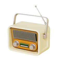 레트로 휴대용 라디오 아이콘 Retro Portable Radio Icon