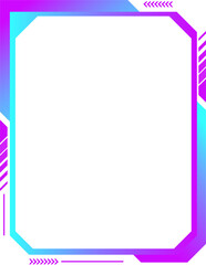 Obraz premium Futuristic Gradient Tech Frames Neon Stream & UI Panel Elements