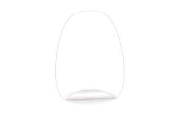 png isolated label with empty mock and copy space showing bent banner and twisted acrylic message in round sale icon for sticker tag and curved shape store design

