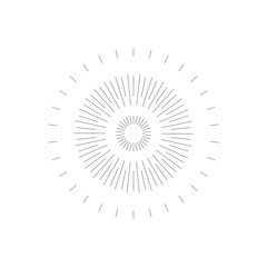 png vector sunrise with round frame and bang burst showing shine element and daylight sign in vintage sunbeam design with logotype and retro drawing collection

