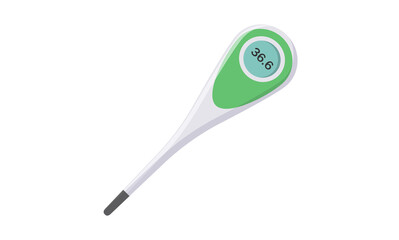 png scanner tool with thermometer and laser instrument showing fever detection and celsius reading in digital medicine exam device for healthy care and diagnostic flu control

