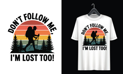 Hiking t-shirt Vector best hiking t shirt design