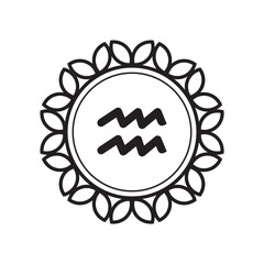 Aquarius Zodiac Frame