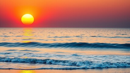 Captivating Sunset Symphony of Orange and Gold