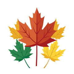 Obraz premium Leaf vector art illustration. leaves isolated on white. black leaves on white background . Collection of leaf logo, icon vector design.