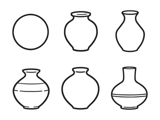 Minimal Clay Vase Sketch