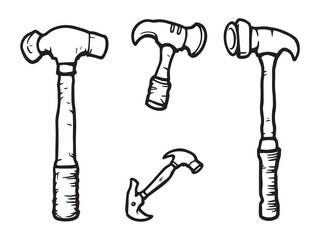 Simple Claw Hammer Tool Sketch