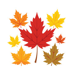 Obraz premium Leaf vector art illustration. leaves isolated on white. black leaves on white background . Collection of leaf logo, icon vector design.