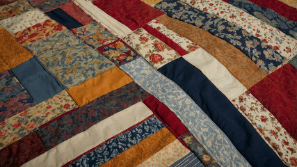 Vintage Quilt Featuring Mixed Pattern Blocks
