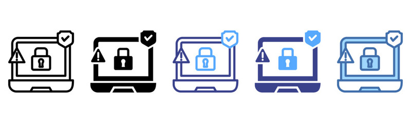 Ransomware Protection icon sheet multi style collection