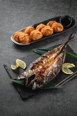 Delicious fish with lemon and honey