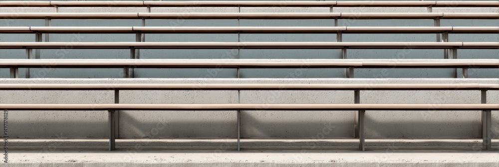 Aufkleber minimalist stadium architecture geometric empty bleachers capturing architectural anticipation and e