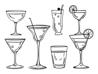 Summer Cocktail Sketch Design