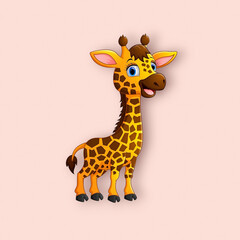 Obraz premium giraffe cartoon illustration
