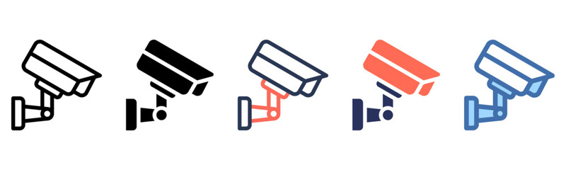 Cctv icon sheet multi style collection