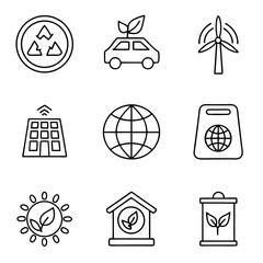  modern icons representing key concepts in finance and investment. Examples include Profit Growth, Interest Rate, Bank Building. Vector illustration