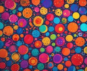 Bold pop art overlay, vibrant dots & patterns,  design,  abstract,  saturated