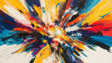 Abstract Representation of ADHD &ndash; Vibrant, Chaotic Patterns and Dynamic Colors Expressing Mental Restlessness and Focus Shifts