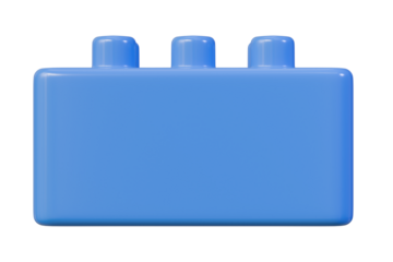 3d Plastic toy blocks or Plastic toy brick icon. toy building concept blocks. 3d Minimal toy brick block for children game education puzzle structure. blocks for children's play concept. 3d rendering.