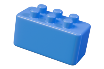 3d Plastic toy blocks or Plastic toy brick icon. toy building concept blocks. 3d Minimal toy brick block for children game education puzzle structure. blocks for children's play concept. 3d rendering.