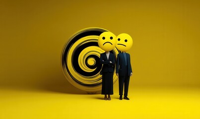 Traurigkeit und Unsicherheit im Geschäftsleben
