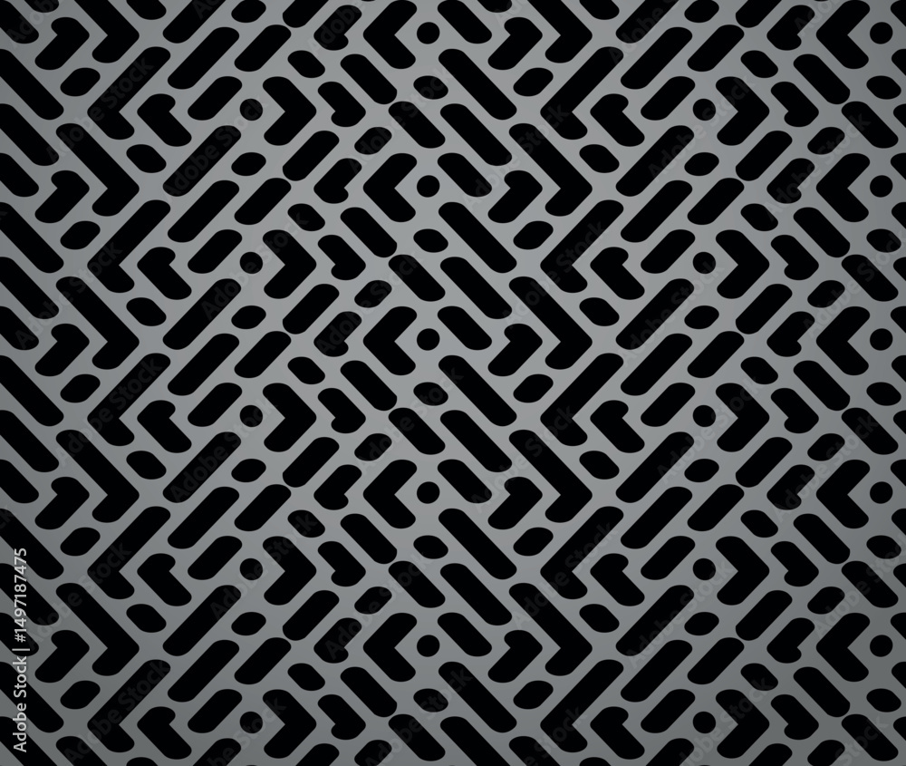 Poster abstract geometric pattern with stripes, lines. seamless vector background. gray and black ornament.