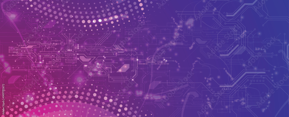 Aufkleber abstract neon high technology and science background