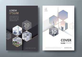Annual report brochure flyer design template vector, Leaflet presentation, book cover, layout in A4 size.