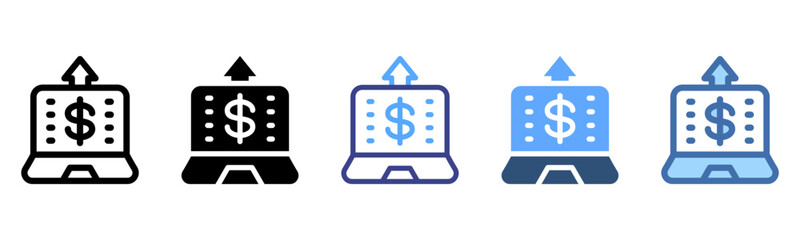 Earnings icon sheet multi style collection